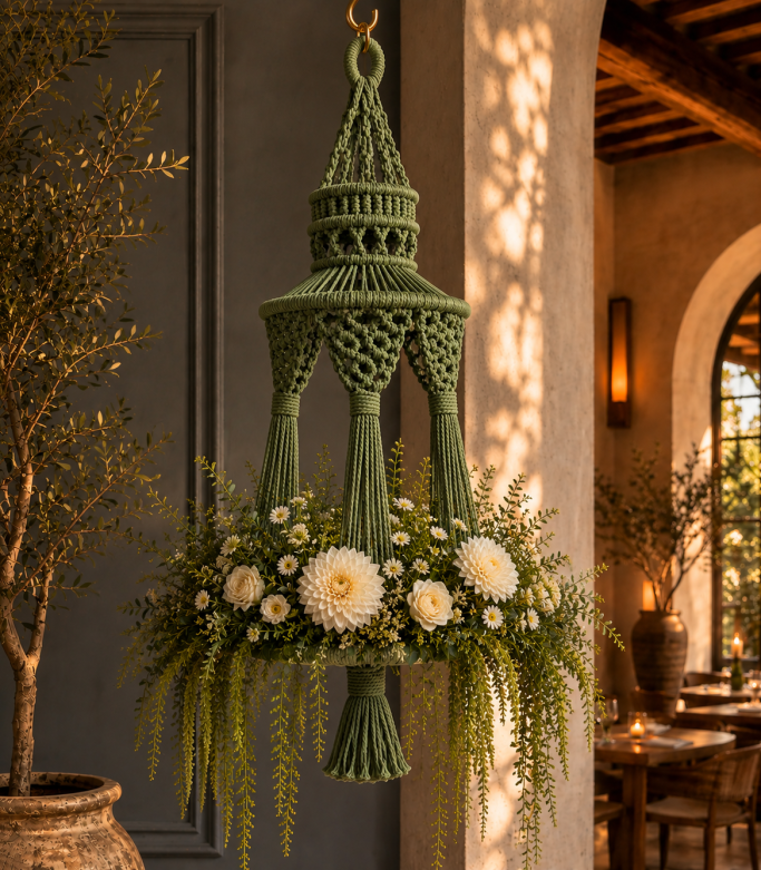 Luxury Macrame Hangers, Where Craftsmanship Meets Contemporary Design.